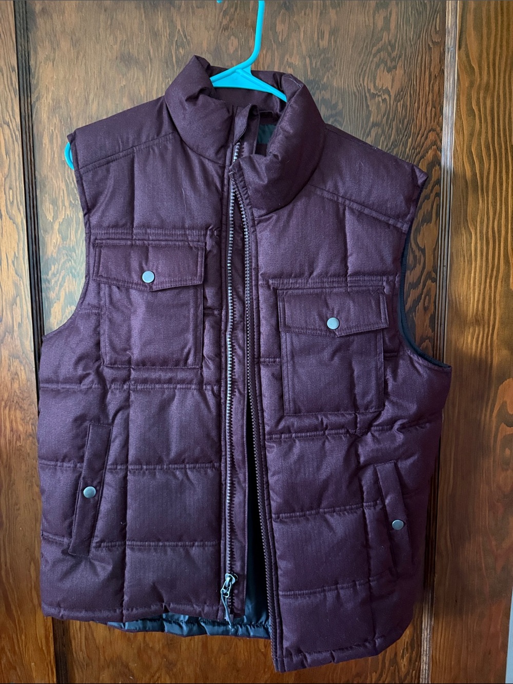 Goodfellow & Co Men's Quilted Puffer Vest in Deep Plum